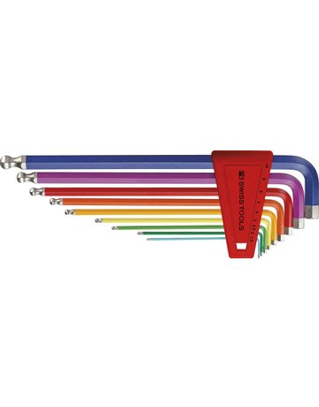 Winkelschraubendreher- Satz im Kunststoffhalter 9-teilig 1,5-10mm Rainbow Kugelk