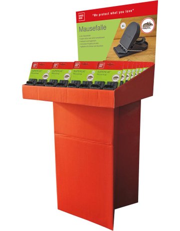 Mausefalle SuperCat 2er Set inkl. Köder Display, Inhalt 40 Stück Swissinno Solut
