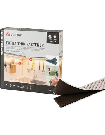 VELCRO Klettband Extra Thin Fastener 20m m x 5m, schwarz