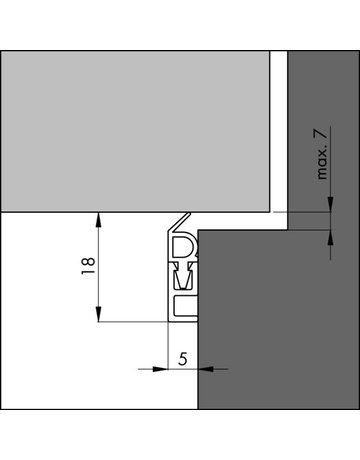Bild Abdichtungsschiene Pts-Ar 2100mm braun E LLEN - ELLEN-1