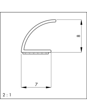 Bild V-Dichtung selbstklebend Rolle à 25 mtr braun - ELLEN-1