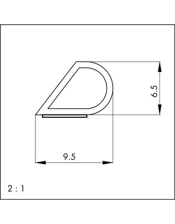 Bild Tropfen-Dichtung selbstklebend Rolle à 25 mtr braun - ELLEN-1