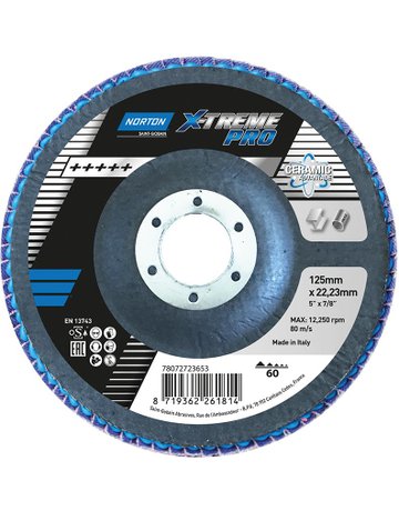 Fächerscheibe X-Treme Pro 125 mm P60 - Norton