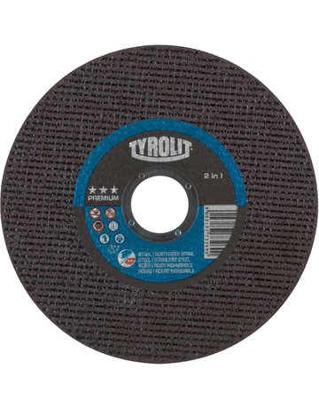 Trennscheibe 2in1 PREMIUM 125 x 1,6 mm g erade für Stahl/VA Tyrolit