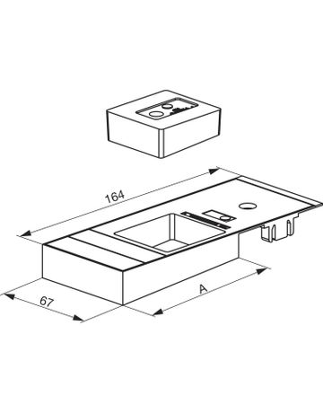 GU Beutel Eckverbinder Rahmen 67 mm zu Timberstep