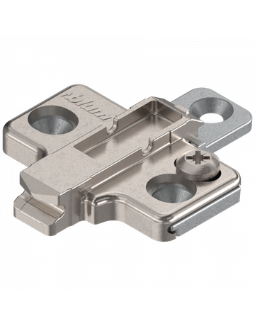 CLIP Montageplatte, kreuz, 0 mm, Zink, Schrauben, HV: 2-teilig - Blum