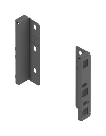 MERIVOBOX Holzrückwandhalter, Höhe K (146 mm), links/rechts, oriongrau matt - Blum