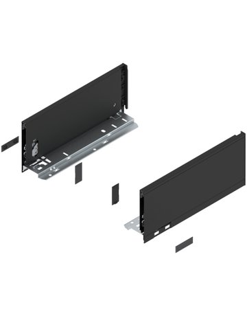 LBX Zargen pure, Höhe K (128,5 mm) NL=300 mm, carbonschwarz matt - Blum
