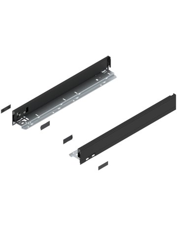 LBX Zargen pure, Höhe N (66,5 mm) NL=500 mm, carbonschwarz matt - Blum