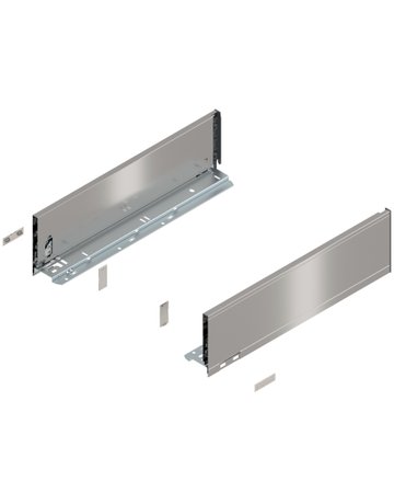 LEGRABOX Zarge, Höhe K (128.5 mm), NL=450 mm, links/rechts, für LEGRABOX pure, inox-gebür.-lackiert - Blum