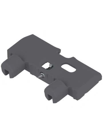 TANDEMBOX Bodenabstützwinkel, erforderlich ab Korpusbreite = 750 mm, Einpressen und Schrauben, R7037 staubgrau - Blum