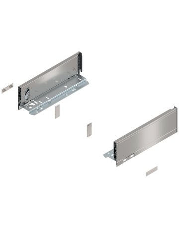 LEGRABOX Zarge, Höhe M (90.5 mm), NL=270 mm, links/rechts, für LEGRABOX pure, inox-gebür.-lackiert - Blum