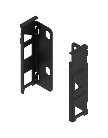 LEGRABOX Holzrückwandhalter, Höhe M (106 mm), links/rechts, carbonschwarz matt - Blum