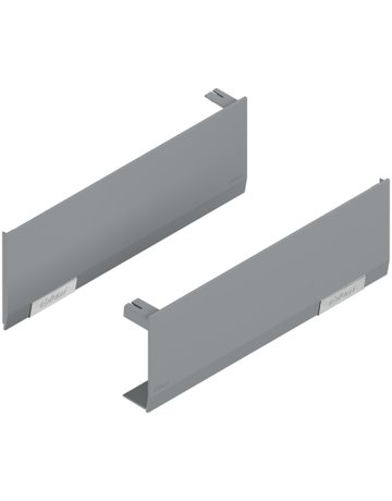 Abdeckkappenset AVENTOS HF/HS/HL top, glatt, links/rechts, bedruckt (Sicherheitshinweis), hellgrau/inox-g. - Blum