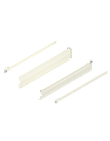 METABOX Stahlzarge, M (86 mm), Teilauszug, NL=500 mm, Steckversion, links/rechts, R9001 cremeweiss - Blum