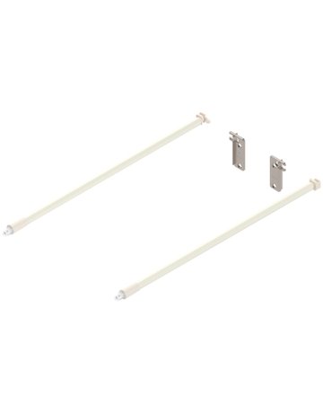 METABOX Längsreling (links/rechts), NL=350 mm, ZRR.8000 Relinghalter rückseitig beigepackt, R9001 cremew/cremew - Blum