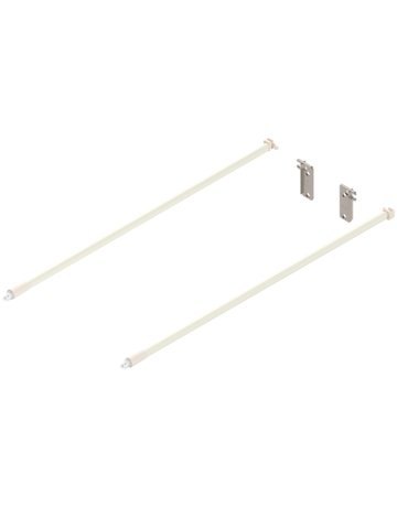 METABOX Längsreling (links/rechts), NL=450 mm, ZRR.8000 Relinghalter rückseitig beigepackt, R9001 cremew/cremew - Blum