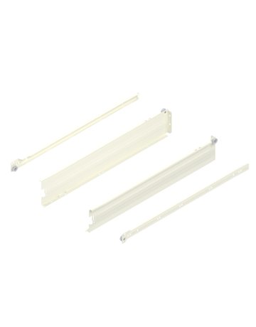 METABOX Stahlzarge, M (86 mm), Teilauszug, NL=550 mm, Steckversion, links/rechts, R9001 cremeweiss - Blum