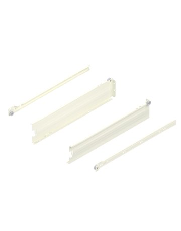 METABOX Stahlzarge, M (86 mm), Teilauszug, NL=450 mm, Steckversion, links/rechts, R9001 cremeweiss - Blum