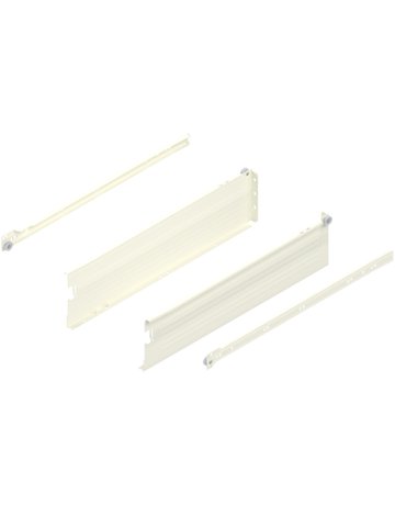 METABOX Stahlzarge, K (118 mm), Teilauszug, NL=500 mm, Steckversion, links/rechts, R9001 cremeweiss - Blum