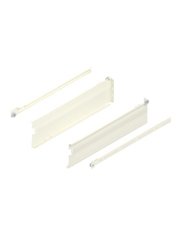 METABOX Stahlzarge, K (118 mm), Teilauszug, NL=450 mm, Steckversion, links/rechts, R9001 cremeweiss - Blum