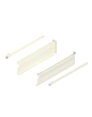 METABOX Stahlzarge, K (118 mm), Teilauszug, NL=400 mm, Steckversion, links/rechts, R9001 cremeweiss - Blum