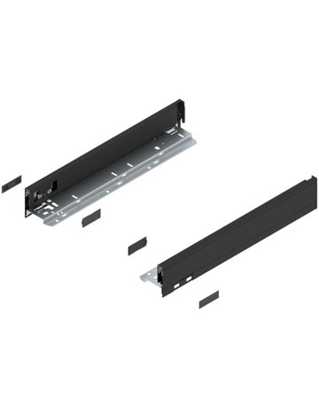 LBX Zargen pure, Höhe N (66,5 mm) NL=400 mm, carbonschwarz matt - Blum