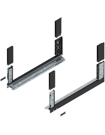 LEGRABOX Zarge, Höhe C (177 mm), NL=550 mm, links/rechts, für LEGRABOX free, carbonschwarz matt - Blum