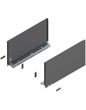 LEGRABOX Zarge, Höhe F (241 mm), NL=450 mm, links/rechts, für LEGRABOX pure, oriongrau matt - Blum
