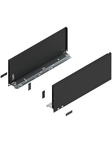 LBX Zargen pure, Höhe C (177 mm) NL=450 mm, carbonschwarz matt - Blum