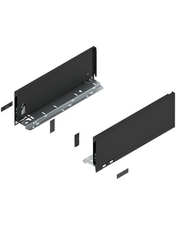 LBX Zargen pure, Höhe K (128,5 mm) NL=350 mm, carbonschwarz matt - Blum
