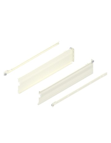 METABOX Stahlzarge, K (118 mm), Teilauszug, NL=550 mm, Schraubversion, links/rechts, R9001 cremeweiss - Blum