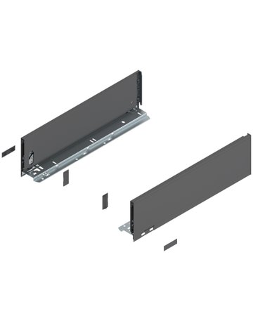LEGRABOX Zarge, Höhe K (128.5 mm), NL=450 mm, links/rechts, für LEGRABOX pure, oriongrau matt - Blum