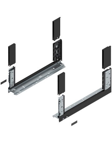 LEGRABOX Zarge, Höhe C (177 mm), NL=450 mm, links/rechts, für LEGRABOX free, carbonschwarz matt - Blum