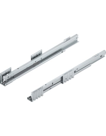 MERIVOBOX Korpusschiene, 70 kg, NL=550 mm, Sonder-Hakenposition, links/rechts, verzinkt - Blum