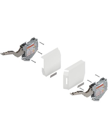 AVENTOS HK-S Hochklappe, Kraftspeicher (Set), LF=960-2215 (bei 2 Stück), zum Schrauben, seidenweiss/inox-g. - Blum