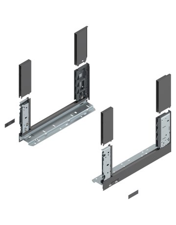 LEGRABOX Zarge, Höhe C (177 mm), NL=350 mm, links/rechts, für LEGRABOX free, oriongrau matt - Blum