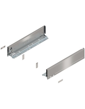 LEGRABOX Zarge, Höhe M (90.5 mm), NL=400 mm, links/rechts, für LEGRABOX pure, inox-gebür.-lackiert - Blum
