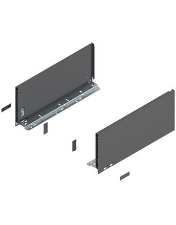 LEGRABOX Zarge, Höhe C (177 mm), NL=400 mm, links/rechts, für LEGRABOX pure, oriongrau matt - Blum