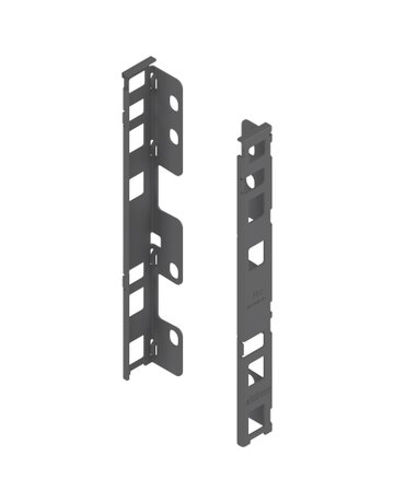 LEGRABOX Holzrückwandhalter, Höhe C (193 mm), links/rechts, oriongrau matt - Blum