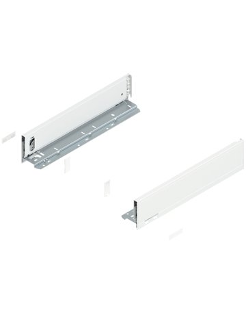 LEGRABOX Zarge, Höhe M (90.5 mm), NL=400 mm, links/rechts, für LEGRABOX pure, seidenweiss matt - Blum