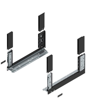 LEGRABOX Zarge, Höhe C (177 mm), NL=400 mm, links/rechts, für LEGRABOX free, carbonschwarz matt - Blum