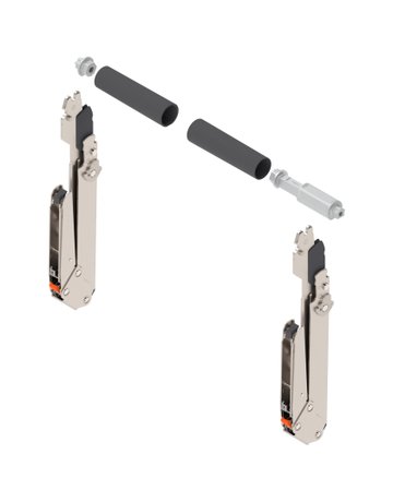 AVENTOS HL top Hochliftklappe, Hebel (Set), KH=340-390 mm, symmetrisch, vernickelt - Blum