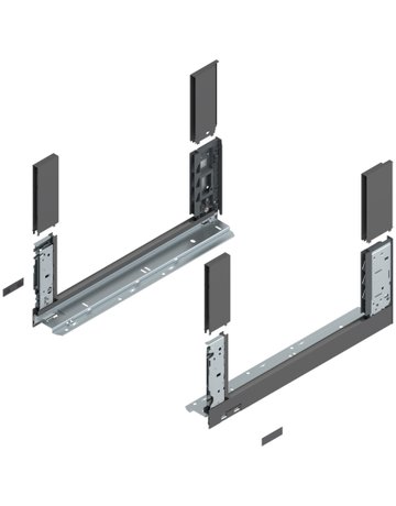 LEGRABOX Zarge, Höhe C (177 mm), NL=450 mm, links/rechts, für LEGRABOX free, oriongrau matt - Blum