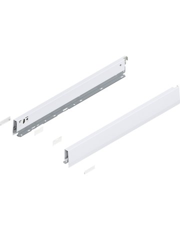 MERIVOBOX Zarge, Höhe N (68.5 mm), NL=550 mm, links/rechts, seidenweiss matt - Blum