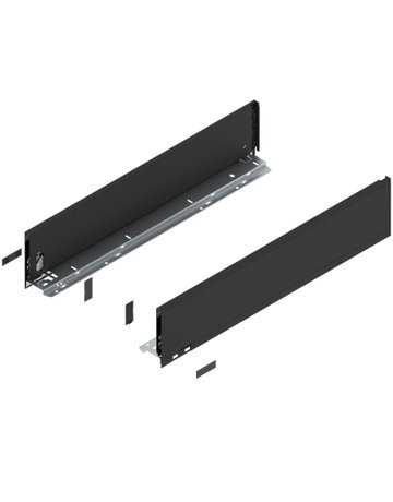 LBX Zargen pure, Höhe K (128,5 mm) NL=600 mm, carbonschwarz matt - Blum