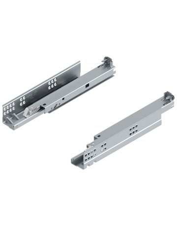 Tandem Vollauszug ohne Kupplung verzinkt 30 kg, für Tip On NL= 300mm - Blum