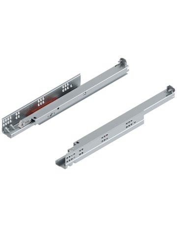 Tandem Vollauszug ohne Kupplung verzinkt 50 kg, für Tip On NL= 450mm - Blum