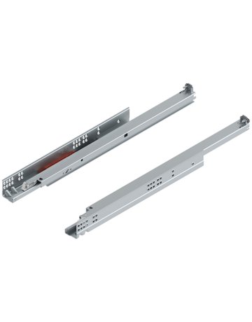 Tandem Vollauszug ohne Kupplung verzinkt 50 kg, für Tip On NL= 580mm - Blum