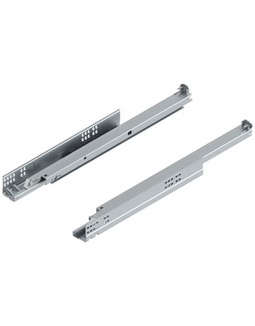Tandem Vollauszug ohne Kupplung verzinkt 30 kg, für Tip On NL= 520mm - Blum